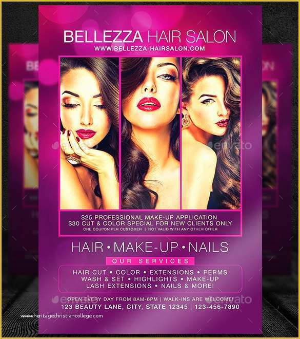 Salon Templates Free Download Of Hair Salon Flyer Design Related Keywords Hair Salon