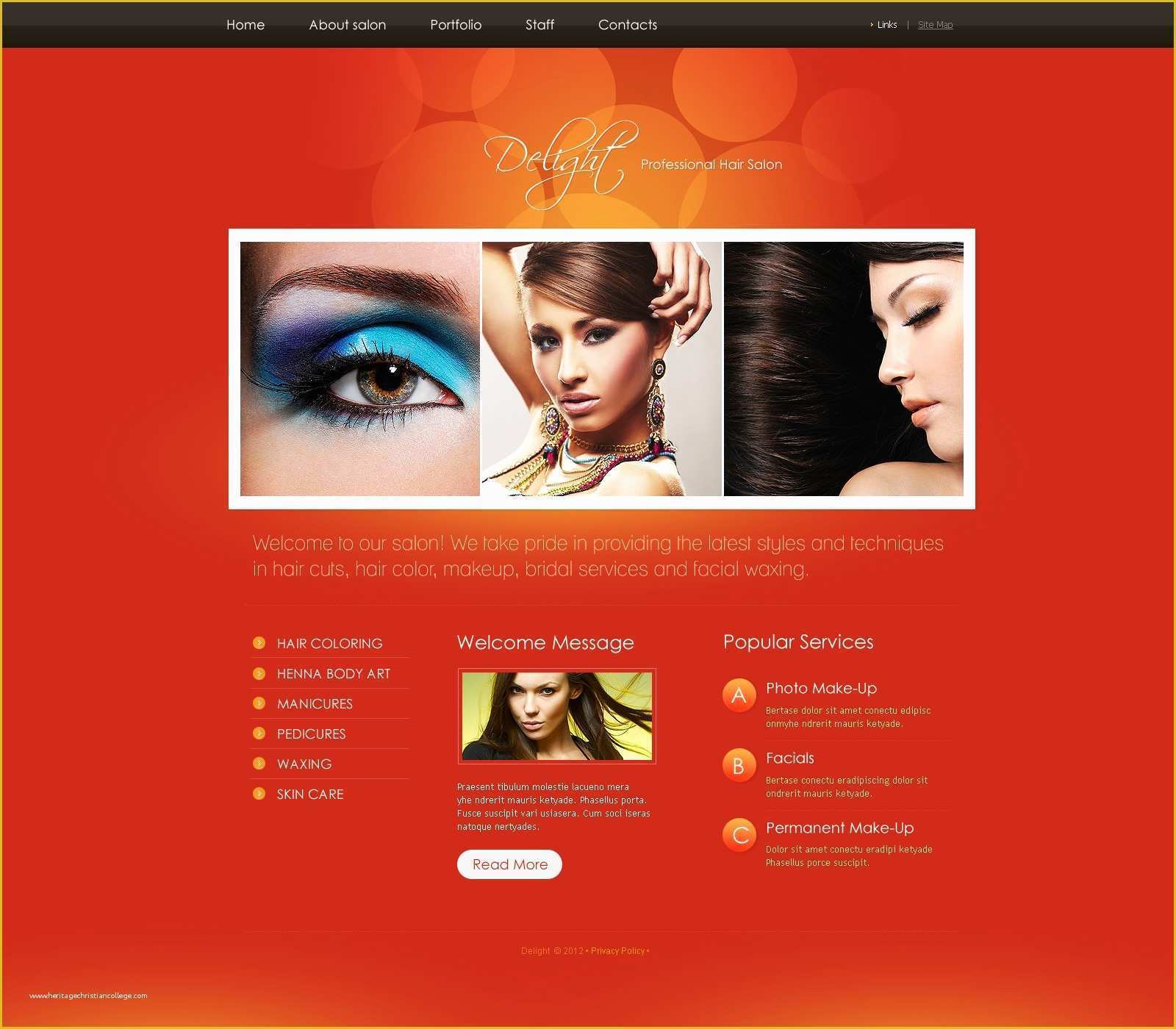 Salon Templates Free Download Of Hair Salon Website Template