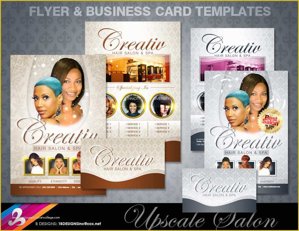 Salon Templates Free Download Of Salon and Spa Flyer &amp; Business Card Template