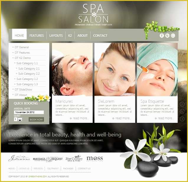 Salon Templates Free Download Of Template Ot Spasalon for Joomla 2 5 Spa Template