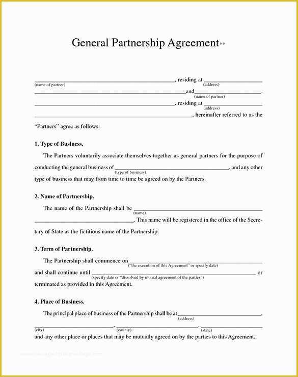 Sample Partnership Agreement Template Free Of Business Contract Template – 10 Free Word Pdf Documents