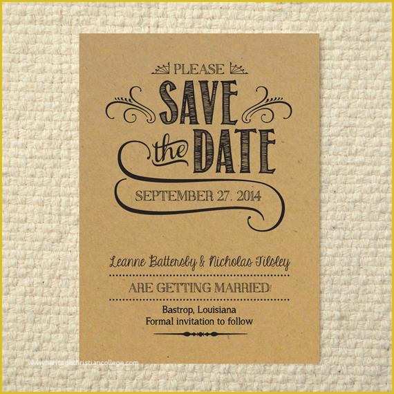 Save the Date Ae Template Free Download Of Diy Kraft Paper Wedding Save the Date by Amyadamsprintables