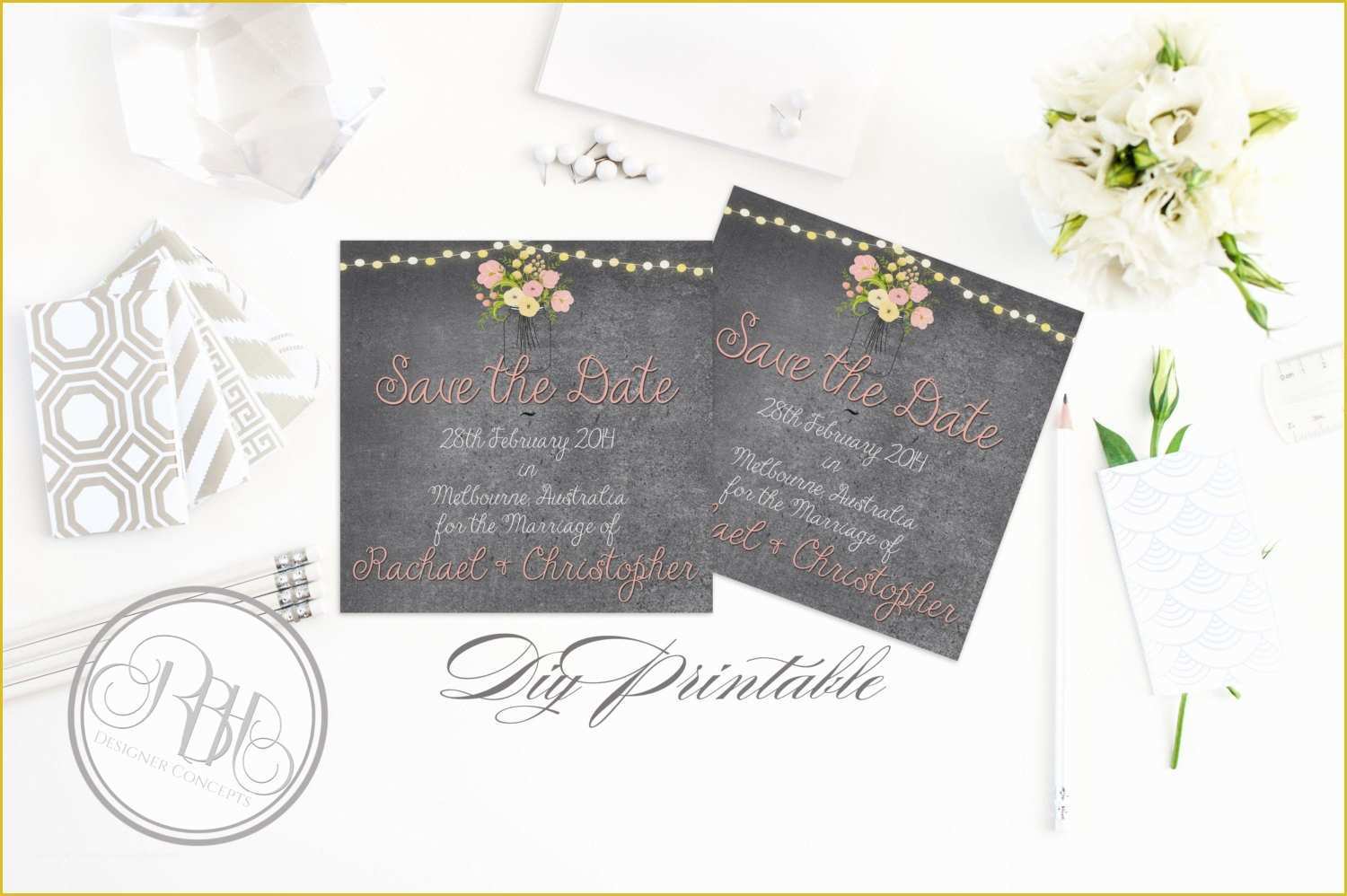 Save the Date Ae Template Free Download Of Rustic Save the Date Wedding Template Instant Download Diy