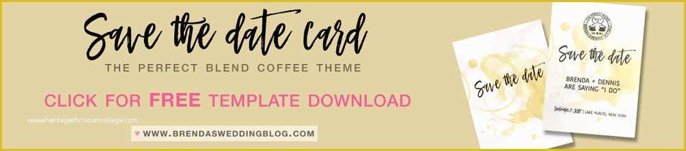 Save the Date Ae Template Free Download Of the Perfect Blend Save the Date Card Free Wedding