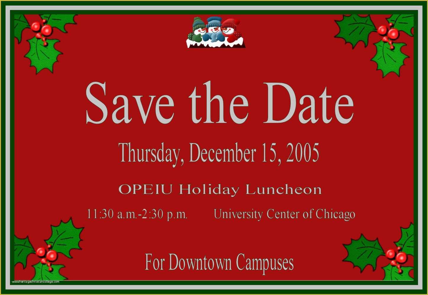 Save the Date Christmas Party Template Free Of 8 Best Of Holiday Luncheon Flyer Template Save