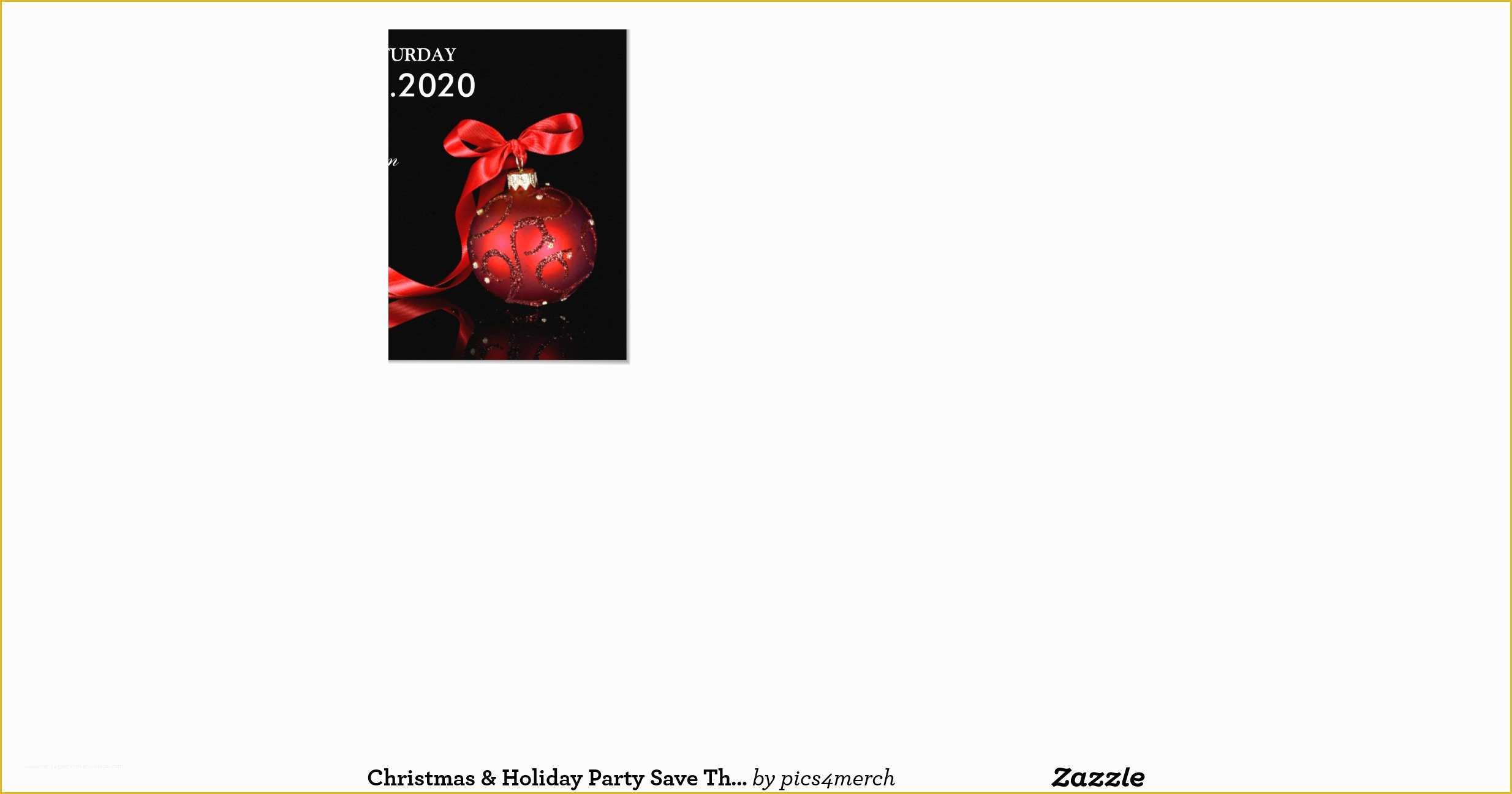 Save the Date Christmas Party Template Free Of Christmas &amp; Holiday Party Save the Date Templates 4 5x6 25