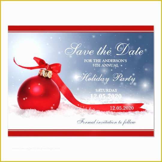 Save the Date Christmas Party Template Free Of Christmas Party Save the Date Magnets