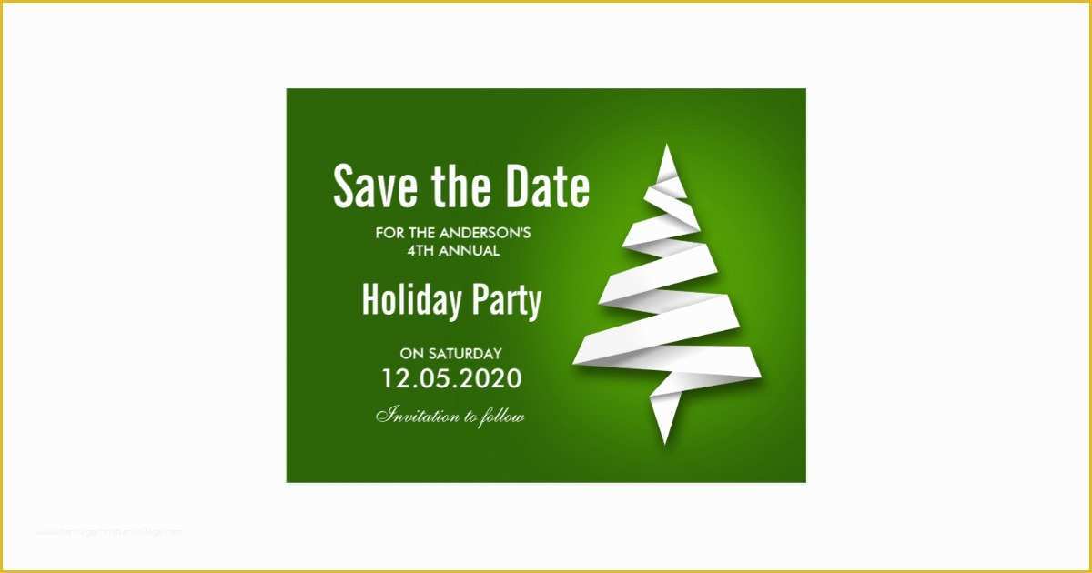 Save the Date Christmas Party Template Free Of Christmas Party Save the Date Template Postcard