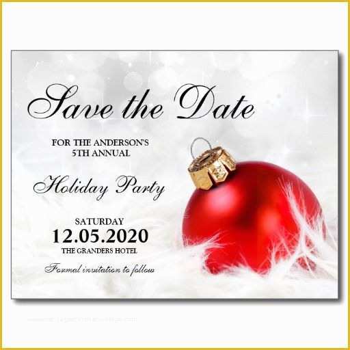 Save the Date Christmas Party Template Free Of Christmas Party Save the Date Templates