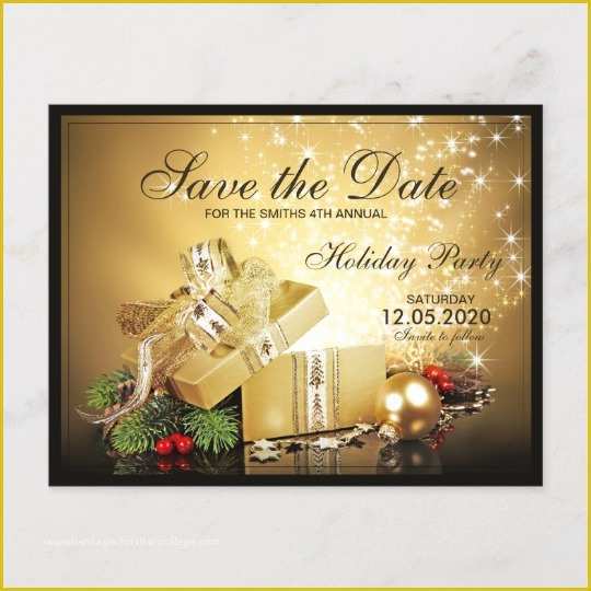 Save the Date Christmas Party Template Free Of Christmas Party Save the Date Templates