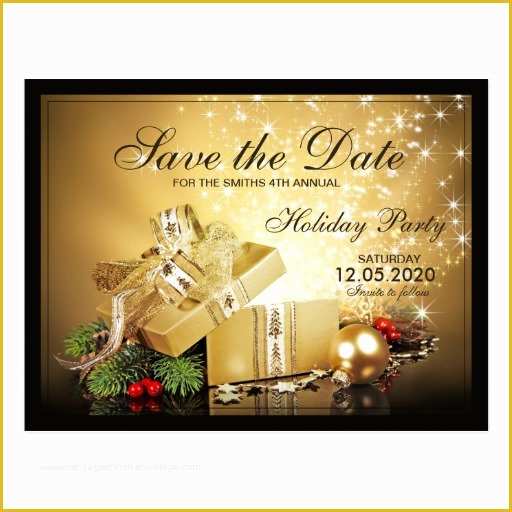 Save the Date Christmas Party Template Free Of Christmas Party Save the Date Templates Postcard