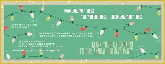 Save the Date Christmas Party Template Free Of Free Save the Date Invitations and Cards
