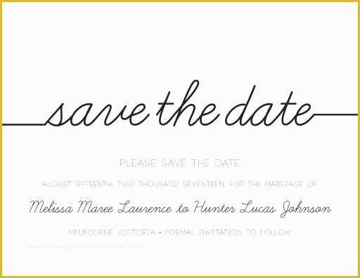 Save the Date Email Template Free Of Cursive Letterpress