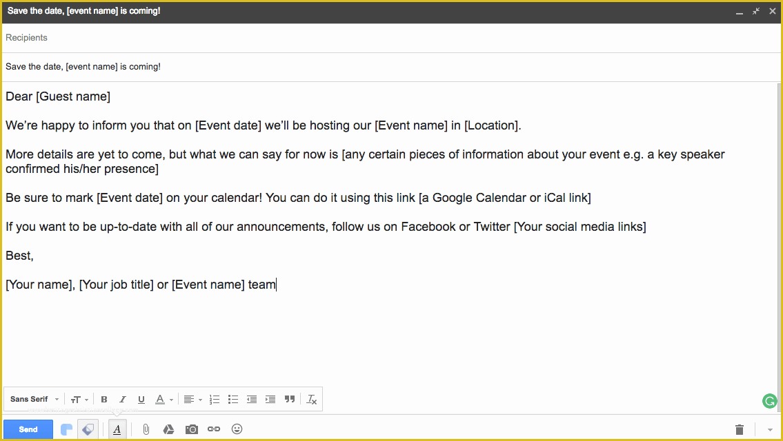 Save the Date Email Template Free Of Email Templates for event Planners Part 1 Email