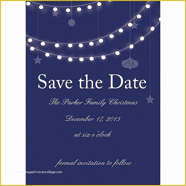 Save the Date Holiday Party Templates Free Of 5 X 7 Holiday Lights Christmas Party Save the Date Cards