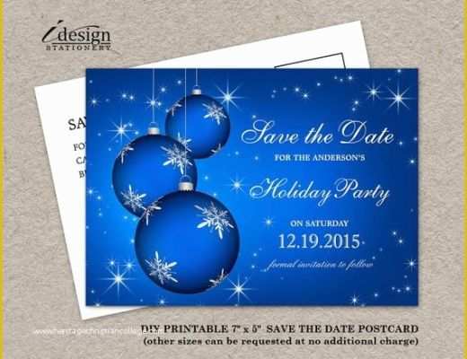 Save the Date Holiday Party Templates Free Of Items Similar to Christmas Party Save the Date Card