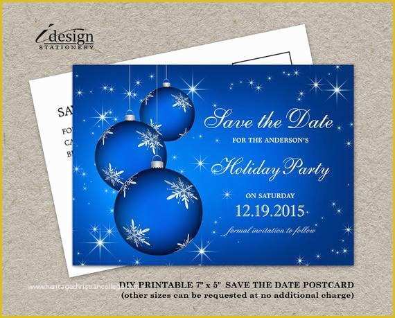 Save the Date Holiday Party Templates Free Of Items Similar to Christmas Party Save the Date Card