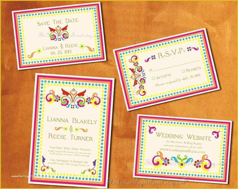 Save the Date Indian Wedding Templates Free Of Boho Chic Rustic Rangoli Indian Wedding Save the Date Card