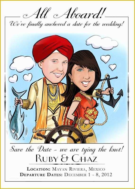 Save the Date Indian Wedding Templates Free Of Indian Wedding Caricature Save the Date Cards and Magnets