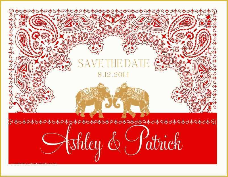 Save the Date Indian Wedding Templates Free Of Paisley Indian Save the Date Cards