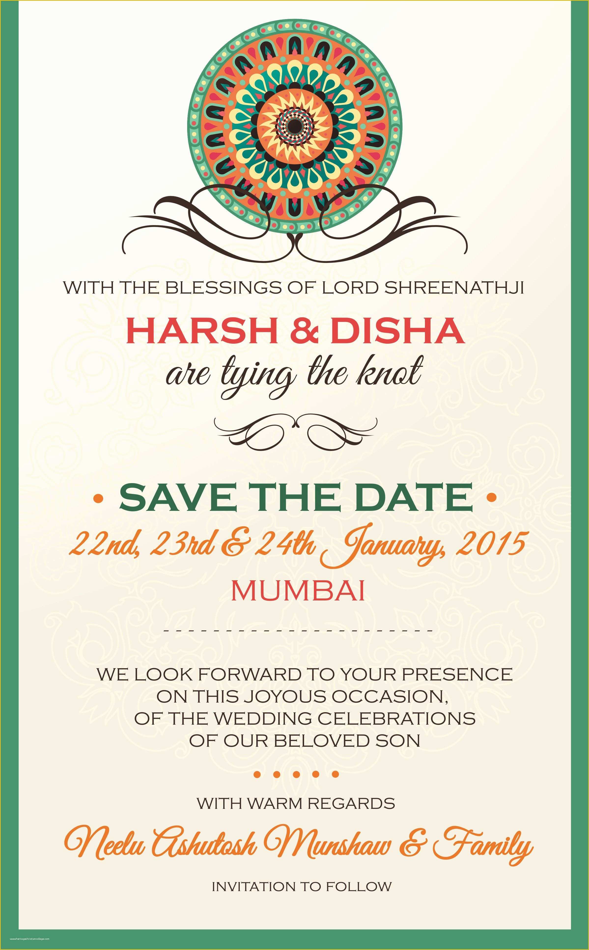 Save The Date Indian Wedding Templates Free Of Wedding Invitations 