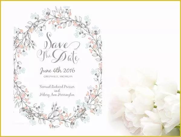 Save the Date Powerpoint Template Free Of Save the Date Wedding Invitation Stationary Set Diy