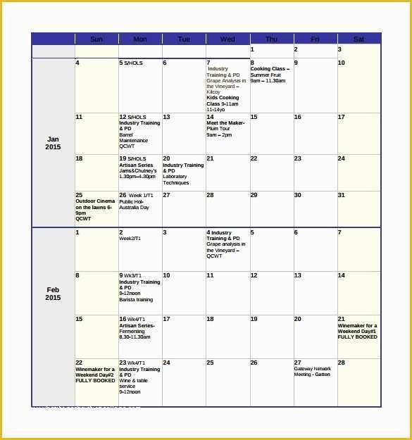 Schedule Template Free Download Of 17 Sample Weekly Calendars