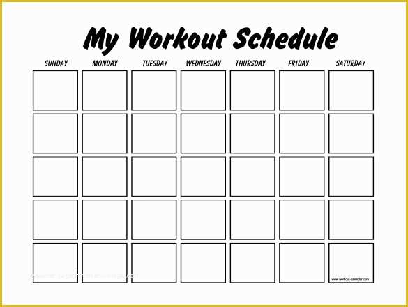 Schedule Template Free Download Of 22 Workout Schedule Templates Pdf Doc