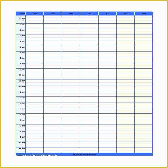 Schedule Template Free Download Of 25 Free Microsoft Word Schedule Templates