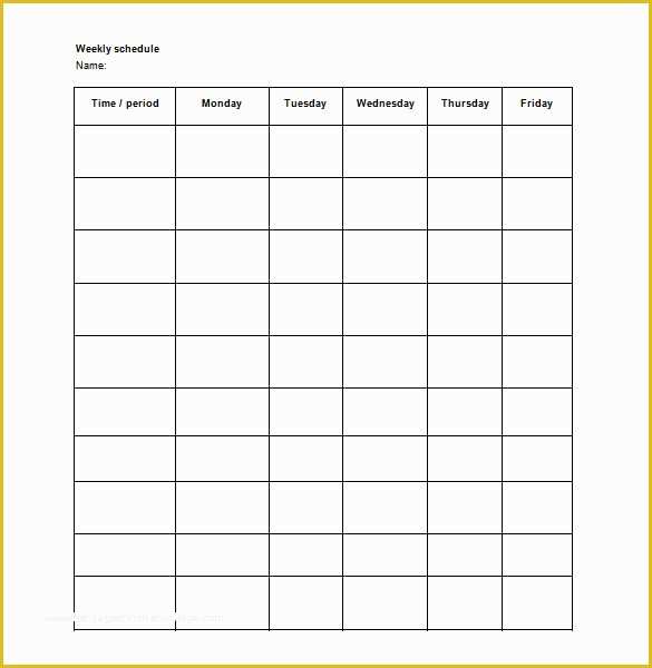 Schedule Template Free Download Of Blank Schedule Template – 21 Free Word Excel Pdf format