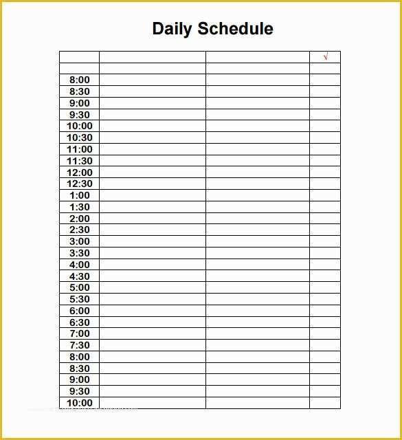 Schedule Template Free Download Of Daily Schedule Template 37 Free Word Excel Pdf