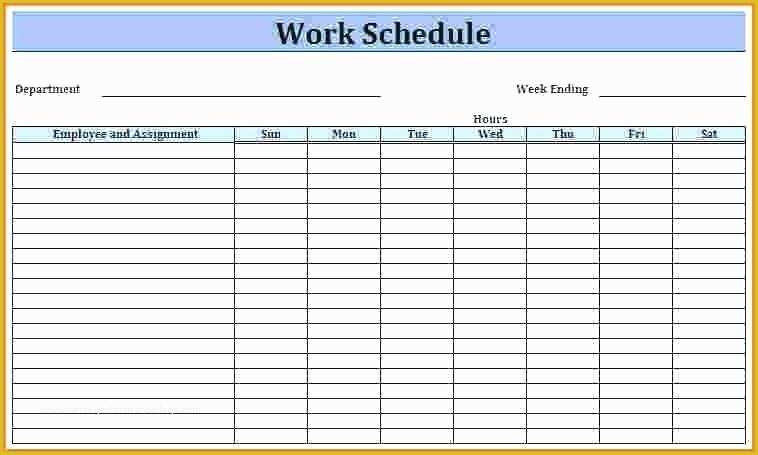 Schedule Template Free Download Of Monthly Work Schedule Template Free Download Employee