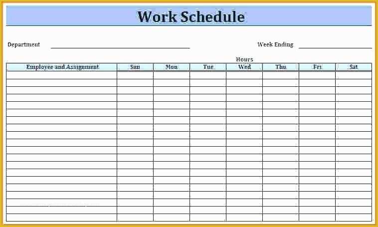 Schedule Template Free Download Of Monthly Work Schedule Template Free Download Employee