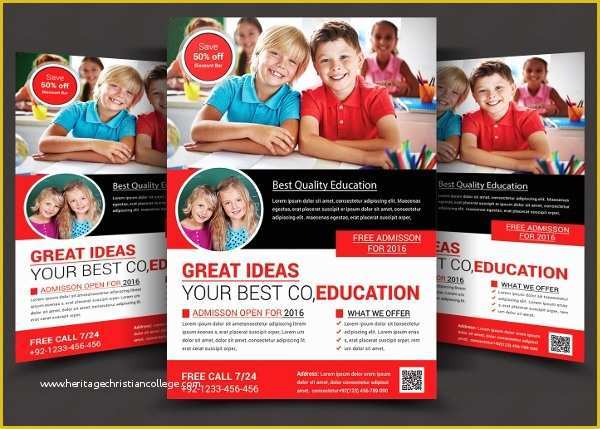 School Brochure Template Free Download Of 27 School Flyers Templates Psd Ai Pages Docs