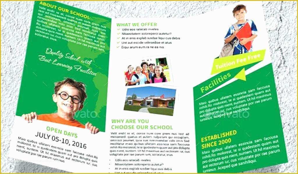 School Brochure Template Free Download Of Brochure Design for School Fold School Prospectus Template