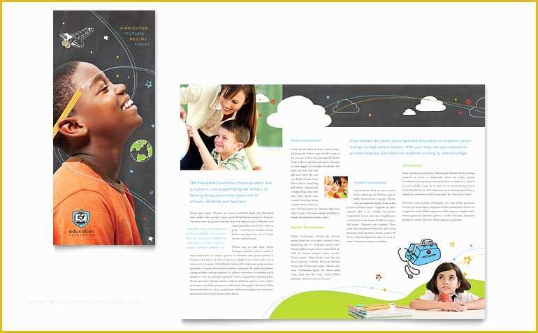 School Brochure Template Free Download Of Education Foundation & School Tri Fold Brochure Template