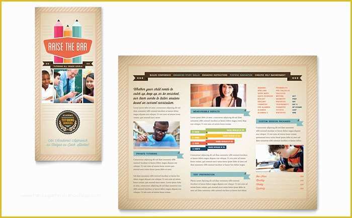 School Brochure Template Free Download Of Tutoring School Brochure Template Design