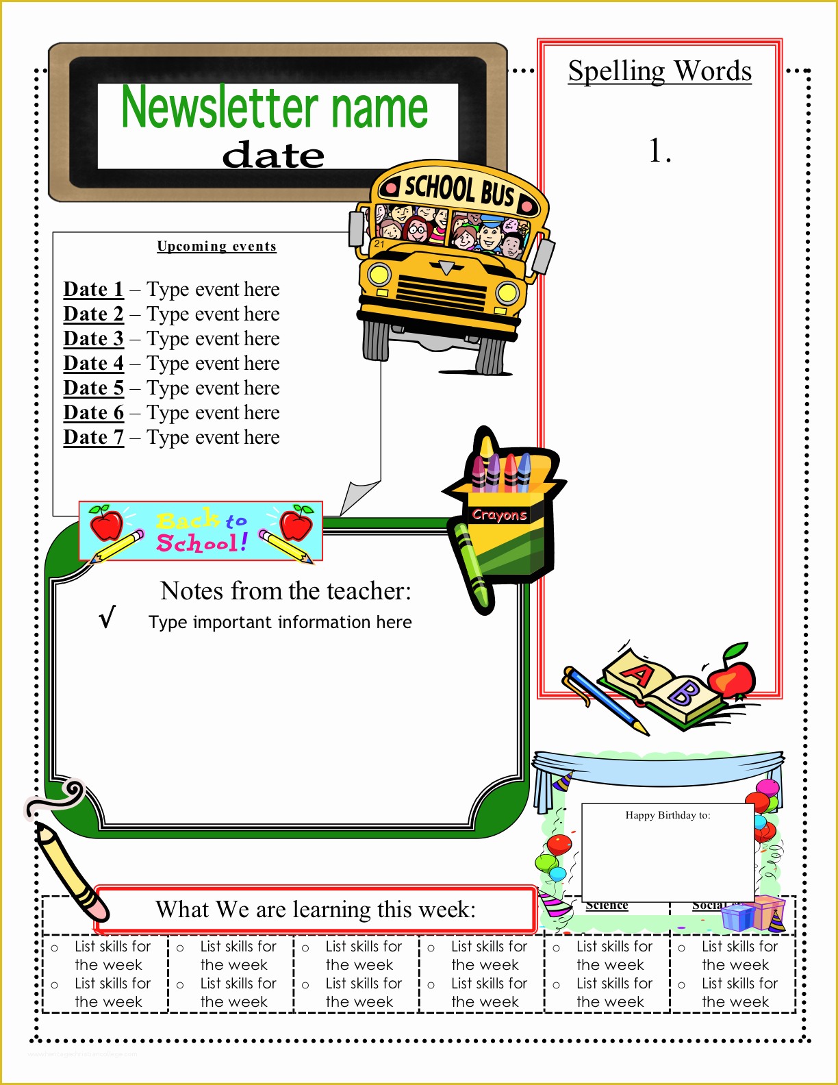 School Newsletter Templates Free Of 3 6 Free Resources June 2012