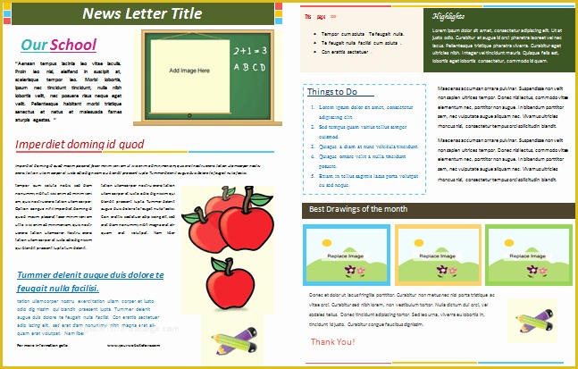 School Newsletter Templates Free Of School Newsletter Templates for Classroom and Parents