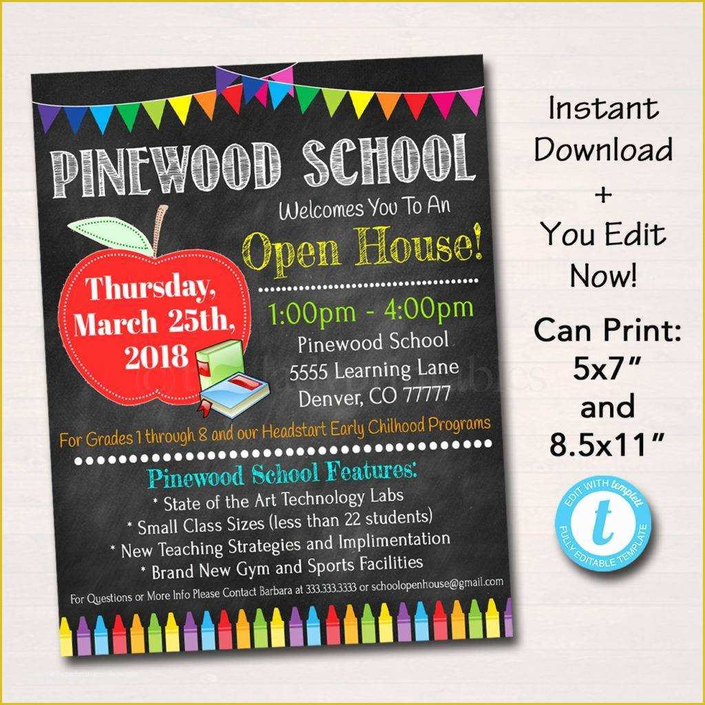 School Open House Flyer Template Free Of 16 Open House Flyer Designs &amp; Examples – Psd Ai