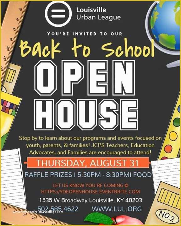 School Open House Flyer Template Free Of Back to School Open House at L U L Vision Russell