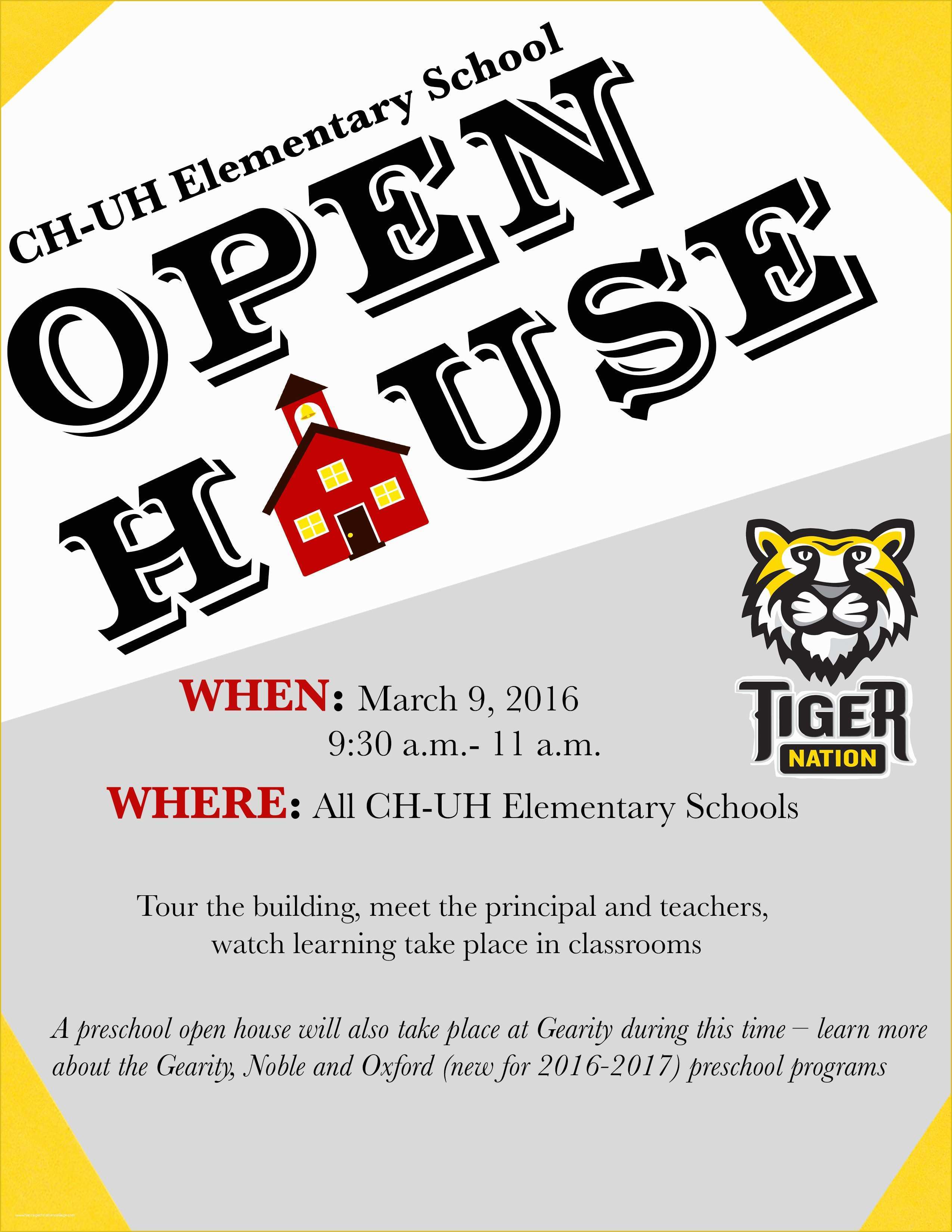 School Open House Flyer Template Free Of Cleveland Heights University Heights City School District