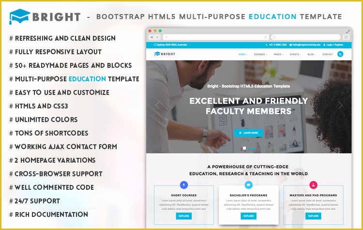 School Website Templates Free Download HTML5 Of 30 Free Bootstrap Templates to Download In 2019