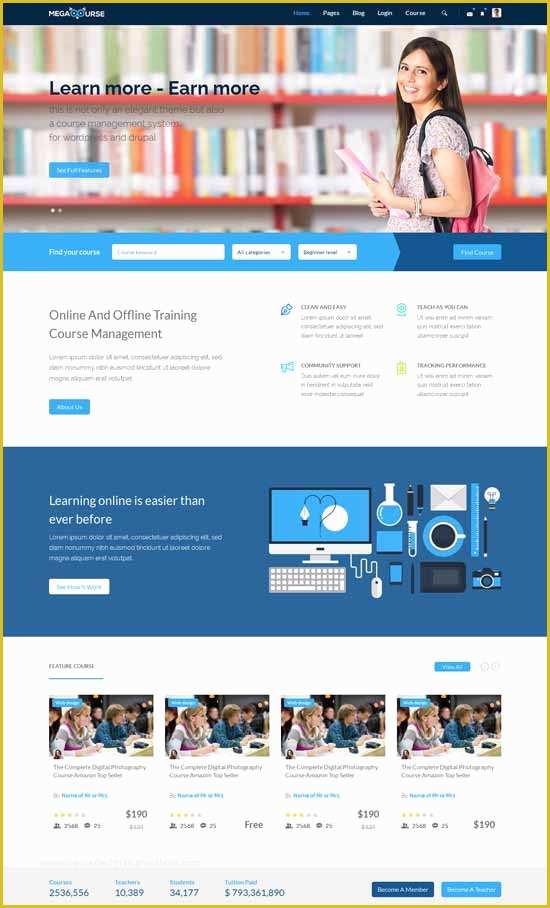 School Website Templates Free Download HTML5 Of 70 Best Education Website Templates Free & Premium