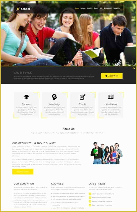 School Website Templates Free Download HTML5 Of 90 Best Education Website Templates Free &amp; Premium