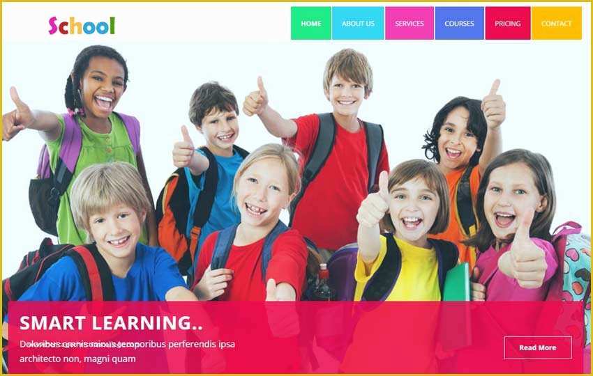 School Website Templates Free Download HTML5 Of School Educational HTML5 Template Webthemez