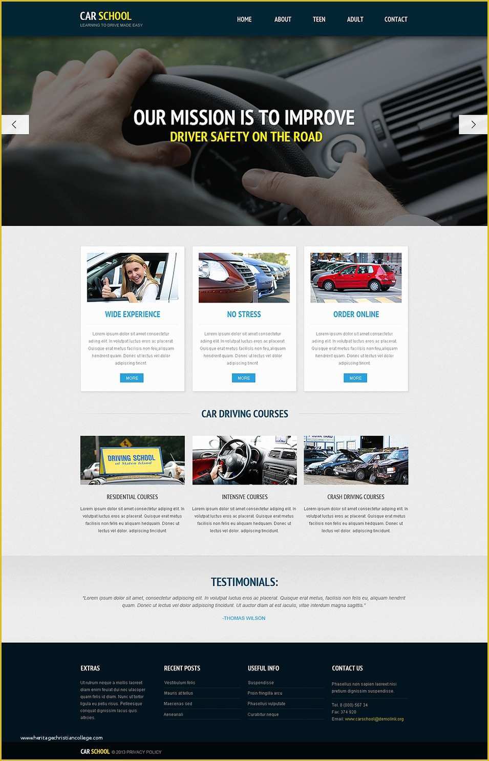 School Website Templates Free Of 20 Best Driving School Website Templates