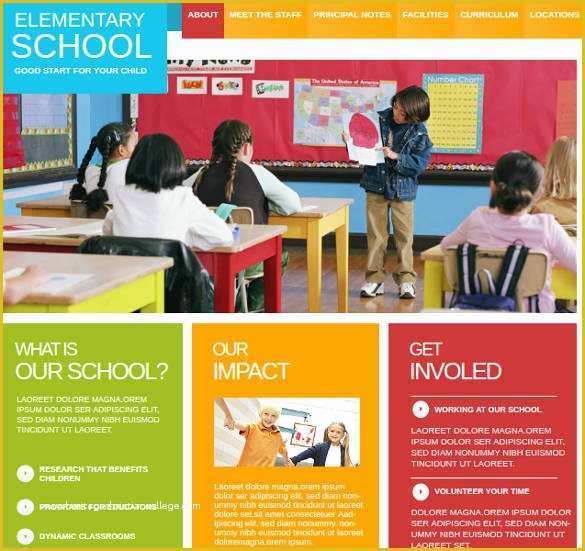 School Website Templates Free Of 25 Best Premium School Website Templates