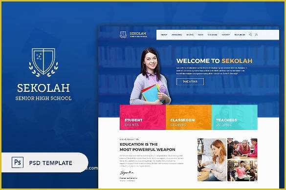 School Website Templates Free Of 25 Best Premium School Website Templates