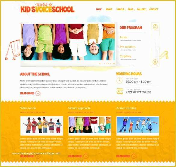 School Website Templates Free Of 33 School Website themes & Templates